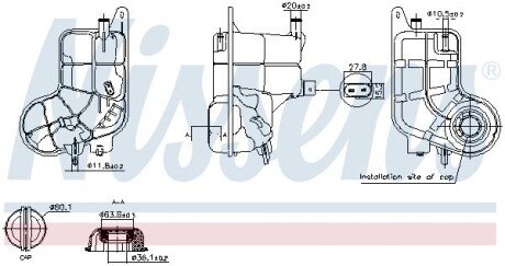 Бачок компенсійний nissens 996288 на Ауди А6 с6