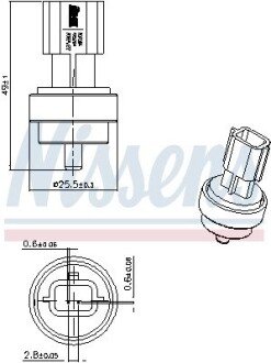 Датчик, температура охолоджуючої рідини nissens 207006