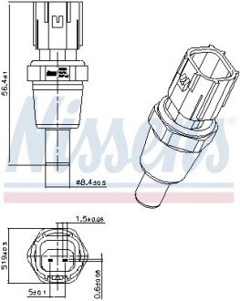 Датчик, температура охолоджуючої рідини nissens 207029