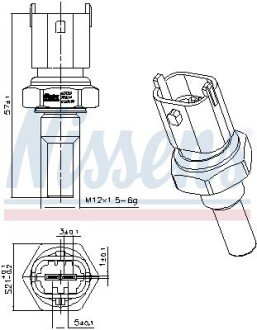 Датчик, температура охолоджуючої рідини nissens 207052
