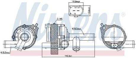 Додаткова водяна помпа nissens 831080