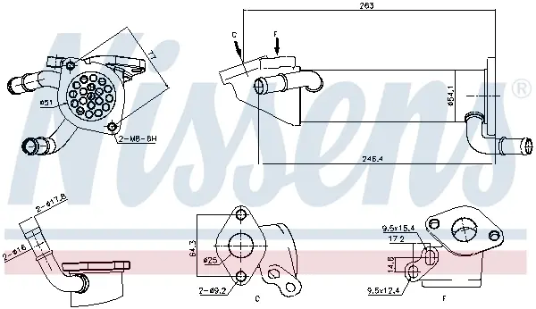 EGR cooler Nissens 989282 (фото 1)
