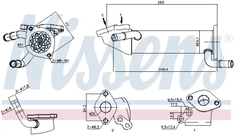 EGR cooler Nissens 989282