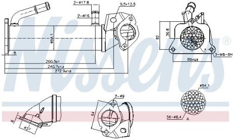 EGR cooler nissens 989322