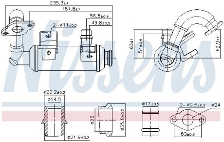 EGR cooler nissens 989407