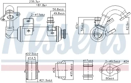 EGR cooler Nissens 989407