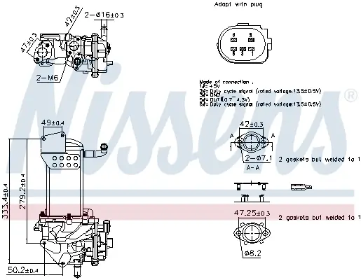 EGR valve nissens 98359
