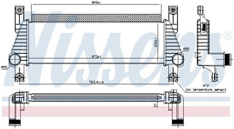 Радиатор интеркулера nissens 96222
