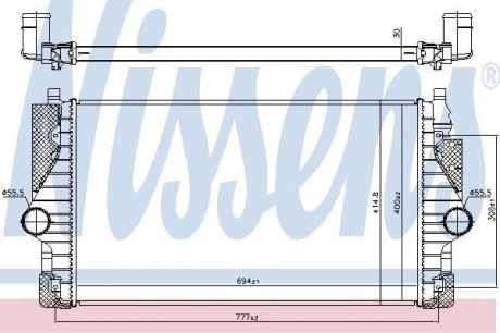 Радиатор интеркулера nissens 96755