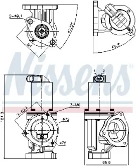 Клапан EGR nissens 98167