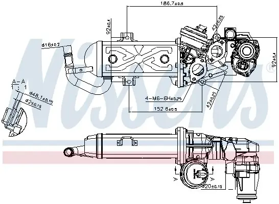 Клапан EGR nissens 98178