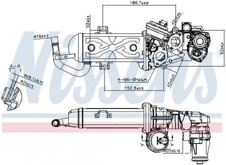 Клапан EGR nissens 98178 на Сеат Альхамбра