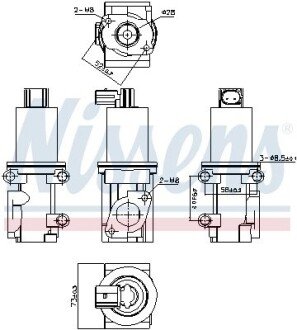 Клапан EGR nissens 98185