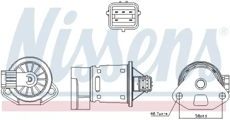 Клапан EGR nissens 98246