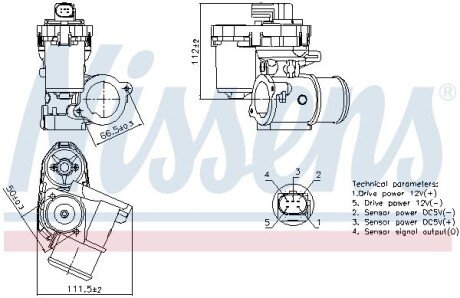 Клапан EGR nissens 98347