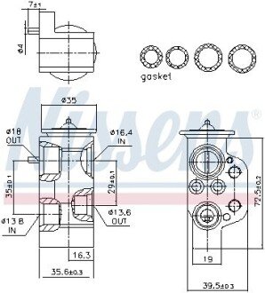 Клапан кондиціонера nissens 999376
