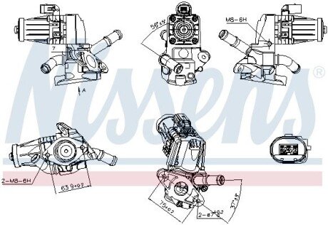 Клапан рецеркуляції відпрацьованих газів nissens 98238 на Форд Кастом