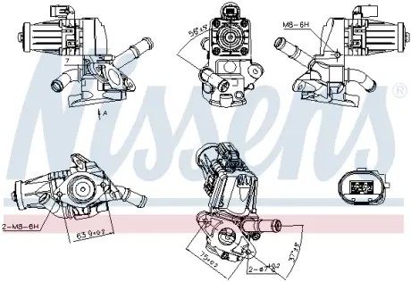 Клапан рецеркуляції відпрацьованих газів Nissens 98238