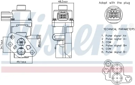 Клапан рецеркуляції відпрацьованих газів nissens 98341 Фольксваген Гольф 4