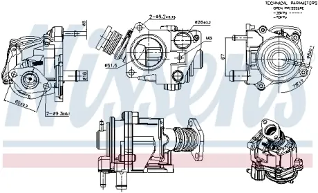 Клапан рецеркуляції відпрацьованих газів nissens 98424