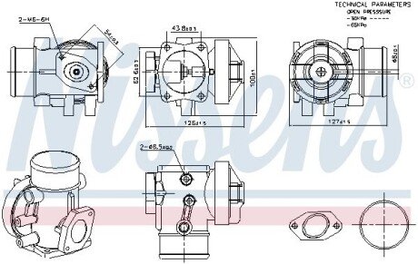 Клапан рецеркуляції відпрацьованих газів nissens 98445