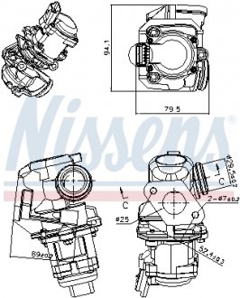 Клапан рециркуляціі ВГ (EGR) nissens 98150 на Вольво V70