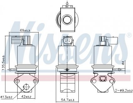 Клапан рециркуляціі ВГ (EGR) nissens 98179 на Мерседес W176