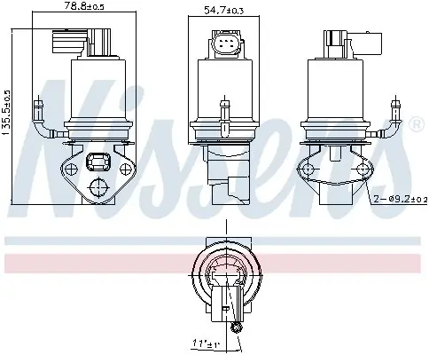 Клапан рециркуляціі ВГ (EGR) nissens 98201