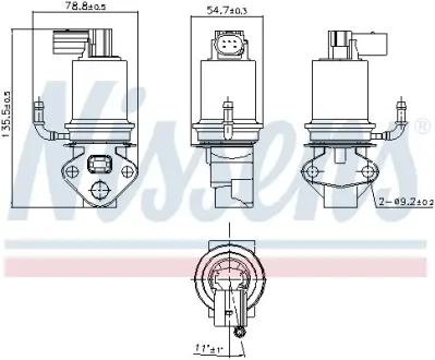 Клапан рециркуляціі ВГ (EGR) nissens 98201 Шкода Октавия тур