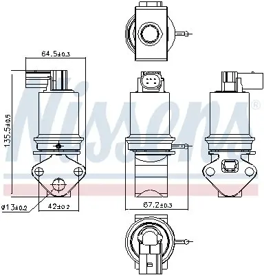 Клапан рециркуляціі ВГ (EGR) nissens 98202