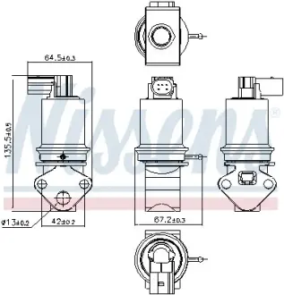 Клапан рециркуляціі ВГ (EGR) nissens 98202