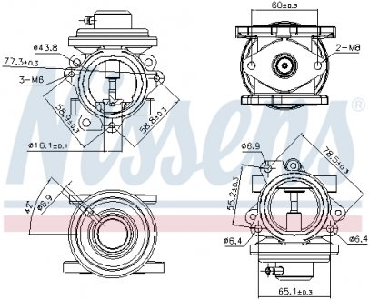 Клапан рециркуляціі ВГ (EGR) nissens 98294