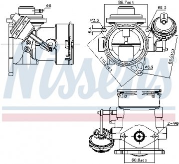 Клапан рециркуляціі ВГ (EGR) nissens 98297