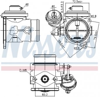 Клапан рециркуляціі ВГ (EGR) nissens 98301 на Фольксваген Транспортер т4