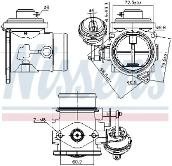Клапан рециркуляціі ВГ (EGR) Nissens 98301