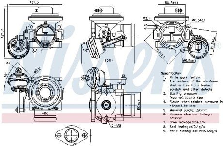 Клапан рециркуляціі ВГ (EGR) nissens 98303