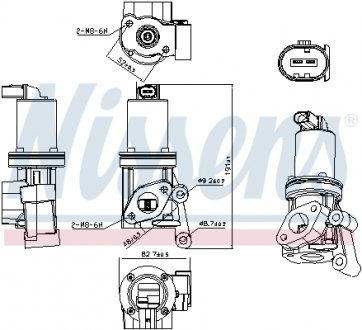 Клапан рециркуляціі ВГ (EGR) nissens 98311