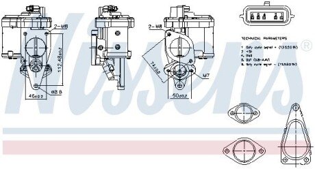 Клапан рециркуляції газів nissens 98272 на Рено Сценик 2