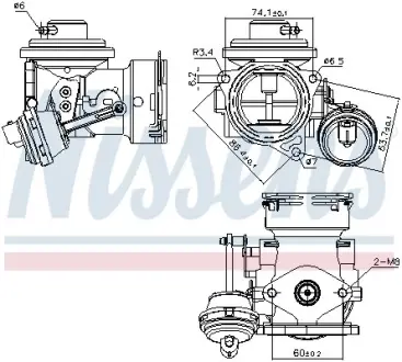 Клапан рециркуляції газів Nissens 98299