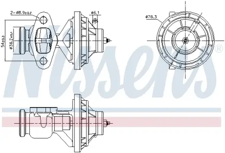 Клапан рециркуляції ВГ First Fit nissens 98342 Шкода Октавия тур