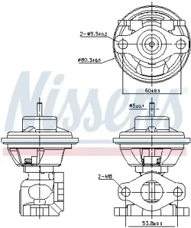 Клапан рециркуляції ВГ First Fit nissens 98479