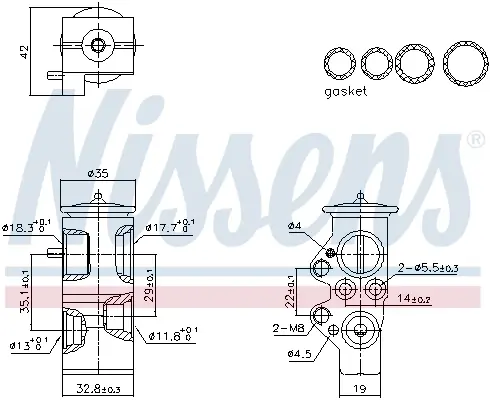 Клапан розширювальний кондиціонера nissens 999428