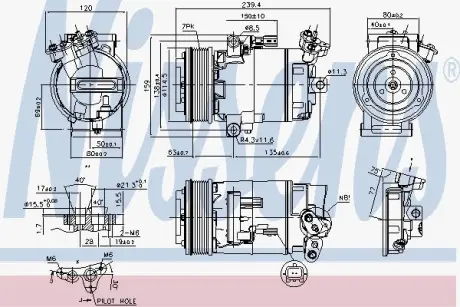 Комплект сцепления в сборе nissens 89346 Ниссан Х (икс) трейл т31