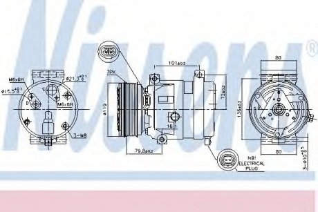 Компрессор кондиціонера nissens 89267