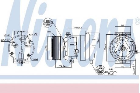 Компрессор кондиціонера nissens 89267