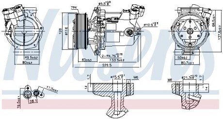 Компресор кондиціонера First Fit nissens 890042 на Рено Меган 3