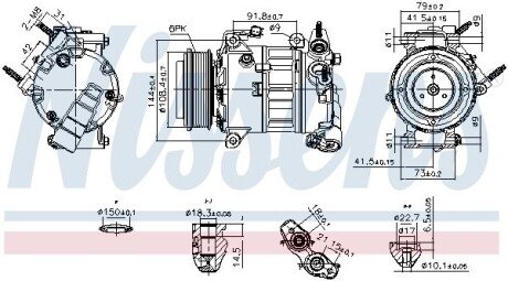 Компресор кондицiонера First Fit nissens 890589 на Форд S-Max