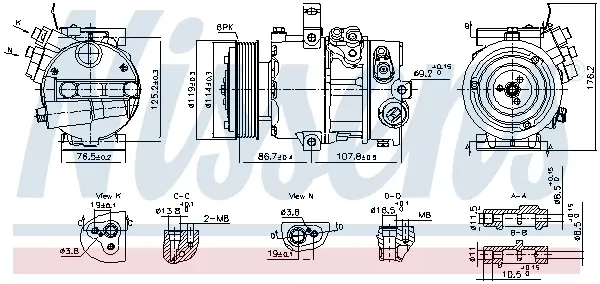 Компресор кондиціонера First Fit Nissens 890751 (фото 1)