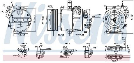 Компресор кондиціонера First Fit nissens 890751 на Hyundai Туксон