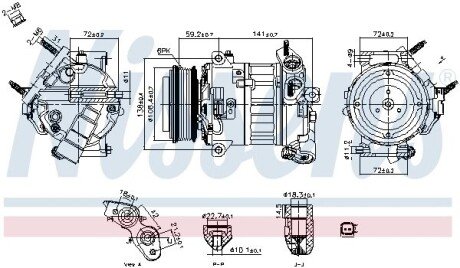 Компресор кондицiонера First Fit nissens 890796 на Форд Транзит